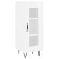 vidaXL Credenza 34,5x34x180 cm in Legno Multistrato Bianco Lucido vidaXL Credenza 34,5x34x180 cm in Legno Multistrato Bianco Lucido