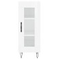 vidaXL Credenza 34,5x34x180 cm in Legno Multistrato Bianco Lucido vidaXL Credenza 34,5x34x180 cm in Legno Multistrato Bianco Lucido