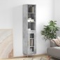 vidaXL Credenza Grigio Cemento 34,5x34x180 cm in Legno Multistrato vidaXL Credenza Grigio Cemento 34,5x34x180 cm in Legno Multistrato