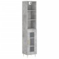 vidaXL Credenza Grigio Cemento 34,5x34x180 cm in Legno Multistrato vidaXL Credenza Grigio Cemento 34,5x34x180 cm in Legno Multistrato