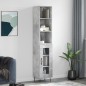 vidaXL Credenza Grigio Cemento 34,5x34x180 cm in Legno Multistrato vidaXL Credenza Grigio Cemento 34,5x34x180 cm in Legno Multistrato