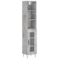 vidaXL Credenza Grigio Cemento 34,5x34x180 cm in Legno Multistrato vidaXL Credenza Grigio Cemento 34,5x34x180 cm in Legno Multistrato