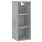 vidaXL Credenza Grigio Cemento 34,5x34x180 cm in Legno Multistrato vidaXL Credenza Grigio Cemento 34,5x34x180 cm in Legno Multistrato