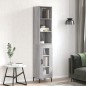 vidaXL Credenza Grigio Sonoma 34,5x34x180 cm in Legno Multistrato vidaXL Credenza Grigio Sonoma 34,5x34x180 cm in Legno Multistrato