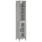 vidaXL Credenza Grigio Sonoma 34,5x34x180 cm in Legno Multistrato vidaXL Credenza Grigio Sonoma 34,5x34x180 cm in Legno Multistrato
