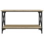 Tavolino Rovere Sonoma 80x45x45 cm in Legno Multistrato e Ferro Tavolino Rovere Sonoma 80x45x45 cm in Legno Multistrato e Ferro