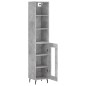 vidaXL Credenza Grigio Cemento 34,5x34x180 cm in Legno Multistrato vidaXL Credenza Grigio Cemento 34,5x34x180 cm in Legno Multistrato