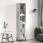 vidaXL Credenza Grigio Cemento 34,5x34x180 cm in Legno Multistrato vidaXL Credenza Grigio Cemento 34,5x34x180 cm in Legno Multistrato