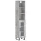 vidaXL Credenza Grigio Cemento 34,5x34x180 cm in Legno Multistrato vidaXL Credenza Grigio Cemento 34,5x34x180 cm in Legno Multistrato