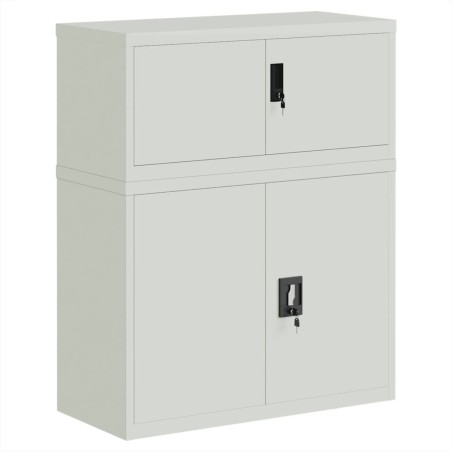 vidaXL Armadio Classificatore Grigio Chiaro 90x40x110 cm in Acciaio