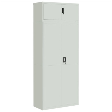 vidaXL Armadio Classificatore Grigio Chiaro 90x40x220 cm in Acciaio