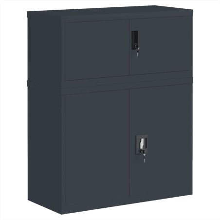vidaXL Armadio Classificatore Antracite 90x40x110 cm in Acciaio