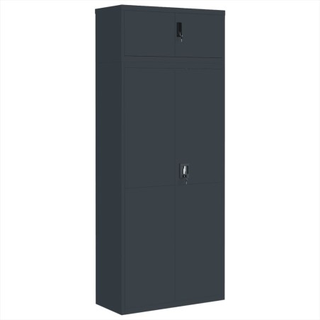 vidaXL Armadio Classificatore Antracite 90x40x220 cm in Acciaio