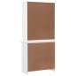 vidaXL Credenza ALTA Bianca 77x35x165 cm in Legno Massello di Pino