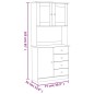 vidaXL Credenza ALTA Bianca 77x35x165 cm in Legno Massello di Pino