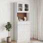 vidaXL Credenza ALTA Bianca 77x35x188 cm in Legno Massello di Pino vidaXL Credenza ALTA Bianca 77x35x188 cm in Legno Massello di Pino