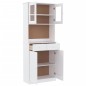 vidaXL Credenza ALTA Bianca 77x35x188 cm in Legno Massello di Pino vidaXL Credenza ALTA Bianca 77x35x188 cm in Legno Massello di Pino