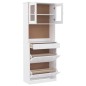 vidaXL Credenza ALTA Bianca 77x35x188 cm in Legno Massello di Pino vidaXL Credenza ALTA Bianca 77x35x188 cm in Legno Massello di Pino