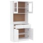 vidaXL Credenza ALTA Bianca 77x35x165 cm in Legno Massello di Pino vidaXL Credenza ALTA Bianca 77x35x165 cm in Legno Massello di Pino