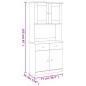 vidaXL Credenza ALTA Bianca 77x35x165 cm in Legno Massello di Pino vidaXL Credenza ALTA Bianca 77x35x165 cm in Legno Massello di Pino