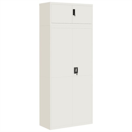vidaXL Armadio Classificatore Bianco 90x40x220 cm in Acciaio