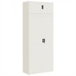 vidaXL Armadio Classificatore Bianco 90x40x220 cm in Acciaio