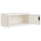 vidaXL Armadio Classificatore Bianco 90x40x220 cm in Acciaio