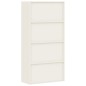 vidaXL Armadio Classificatore Bianco 90x40x220 cm in Acciaio