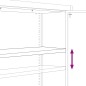 vidaXL Armadio Classificatore Bianco 90x40x220 cm in Acciaio