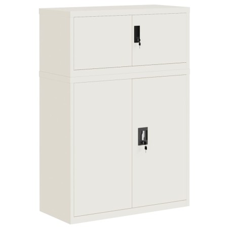 vidaXL Armadio Classificatore Bianco 90x40x130 cm in Acciaio
