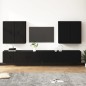 vidaXL Set Mobili Porta TV 8pz Nero in Legno Multistrato vidaXL Set Mobili Porta TV 8pz Nero in Legno Multistrato