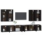 vidaXL Set Mobili Porta TV 8pz Nero in Legno Multistrato vidaXL Set Mobili Porta TV 8pz Nero in Legno Multistrato