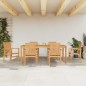 vidaXL Set da Pranzo da Giardino 7 pz in Legno Massello di Teak vidaXL Set da Pranzo da Giardino 7 pz in Legno Massello di Teak