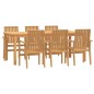 vidaXL Set da Pranzo da Giardino 7 pz in Legno Massello di Teak vidaXL Set da Pranzo da Giardino 7 pz in Legno Massello di Teak