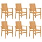 vidaXL Set da Pranzo da Giardino 7 pz in Legno Massello di Teak vidaXL Set da Pranzo da Giardino 7 pz in Legno Massello di Teak