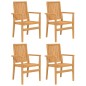 vidaXL Set da Pranzo per Giardino 5 pz in Legno Massello di Teak vidaXL Set da Pranzo per Giardino 5 pz in Legno Massello di Teak