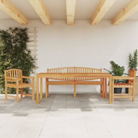 vidaXL Set da Pranzo per Giardino 4 pz in Legno Massello di Teak