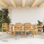 vidaXL Set da Pranzo da Giardino 7 pz in Legno Massello di Teak vidaXL Set da Pranzo da Giardino 7 pz in Legno Massello di Teak