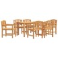 vidaXL Set da Pranzo da Giardino 7 pz in Legno Massello di Teak vidaXL Set da Pranzo da Giardino 7 pz in Legno Massello di Teak