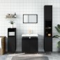 vidaXL Set di Mobili da Bagno 3 pz Nero in Legno Multistrato vidaXL Set di Mobili da Bagno 3 pz Nero in Legno Multistrato