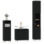 vidaXL Set di Mobili da Bagno 3 pz Nero in Legno Multistrato vidaXL Set di Mobili da Bagno 3 pz Nero in Legno Multistrato