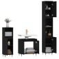 vidaXL Set di Mobili da Bagno 3 pz Nero in Legno Multistrato vidaXL Set di Mobili da Bagno 3 pz Nero in Legno Multistrato
