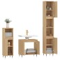 vidaXL Set di Mobili da Bagno 3 pz Rovere Sonoma in Legno Multistrato vidaXL Set di Mobili da Bagno 3 pz Rovere Sonoma in Legno Multistrato