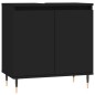 vidaXL Set di Mobili da Bagno 3 pz Nero in Legno Multistrato vidaXL Set di Mobili da Bagno 3 pz Nero in Legno Multistrato
