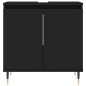vidaXL Set di Mobili da Bagno 3 pz Nero in Legno Multistrato vidaXL Set di Mobili da Bagno 3 pz Nero in Legno Multistrato