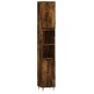vidaXL Set Mobili da Bagno 3 pz Rovere Fumo in Legno Multistrato vidaXL Set Mobili da Bagno 3 pz Rovere Fumo in Legno Multistrato