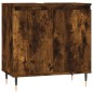 vidaXL Set Mobili da Bagno 3 pz Rovere Fumo in Legno Multistrato vidaXL Set Mobili da Bagno 3 pz Rovere Fumo in Legno Multistrato