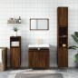 vidaXL Set Mobili da Bagno 3 pz Rovere Marrone in Legno Multistrato vidaXL Set Mobili da Bagno 3 pz Rovere Marrone in Legno Multistrato