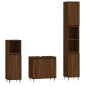 vidaXL Set Mobili da Bagno 3 pz Rovere Marrone in Legno Multistrato vidaXL Set Mobili da Bagno 3 pz Rovere Marrone in Legno Multistrato