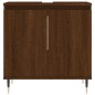 vidaXL Set Mobili da Bagno 3 pz Rovere Marrone in Legno Multistrato vidaXL Set Mobili da Bagno 3 pz Rovere Marrone in Legno Multistrato